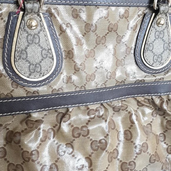 GUCCI Beige & Brown Crystal Shoulder Bag - Picture 7 of 14